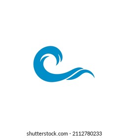 Water Wave Icon Logo Template vector illustration design 