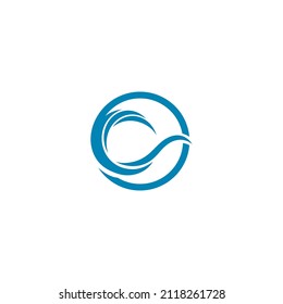 Water Wave Icon Logo Template vector illustration design 