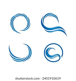 Diseño de la ilustración del vector de la plantilla del logotipo de la onda de agua 