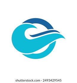 Vector de Plantilla con logotipo de ola de agua