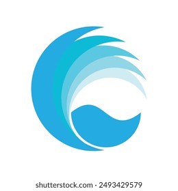 Vector de Plantilla con logotipo de ola de agua