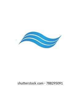 Water Wave Icon Logo Template. vector illustration