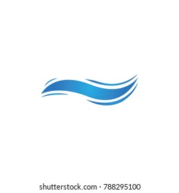 Water Wave Icon Logo Template. vector illustration