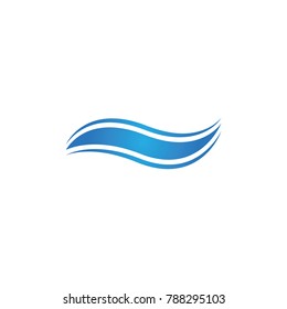 Water Wave Icon Logo Template. vector illustration