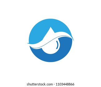 Water wave icon logo vector template