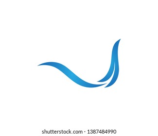 Water wave icon logo vector