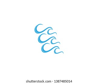 Water wave icon logo vector