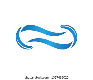 Water wave icon logo vector