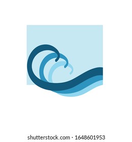 Water wave icon  logo vector design illustration 