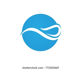 Water Wave Icon Logos Template