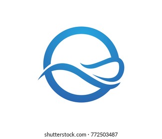 Water Wave Icon Logos Template