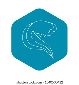 Water wave icon. Outline illustration of water wave vector icon for web