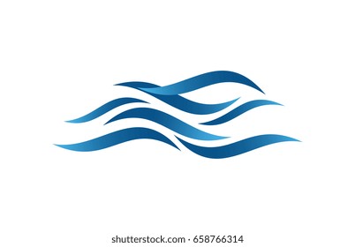 Water Wave Icon Ripple Line