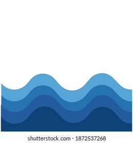 water wave icon sea symbol logo template simple design element