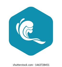 Water wave icon. Simple illustration of water wave vector icon for web