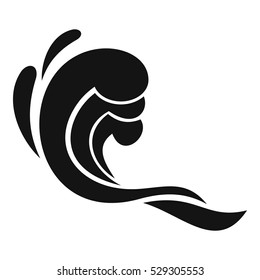 Water wave icon. Simple illustration of water wave vector icon for web