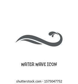 Water Wave Icon Simple Silhouette Flat Style Vector Illustration On White Background.