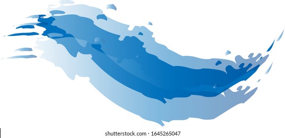 Water Wave Icon. Surf Logo. Vector Isolated On White Background. Hand Drawn Water Wave Icon. For Water Logo, Sign, Symbol, Surfing Icon, Sea And Ocean Logo. Abstract Ocean Waves Vector