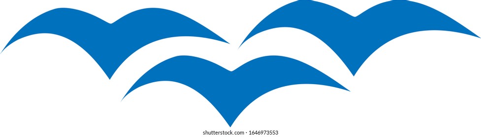 Water Wave Icon. Surf Logo. Vector Isolated On White Background. Hand Drawn Water Wave Icon. For Water Logo, Sign, Symbol, Surfing Icon, Sea And Ocean Logo. Abstract Ocean Waves Vector