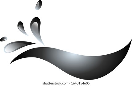 water wave icon white