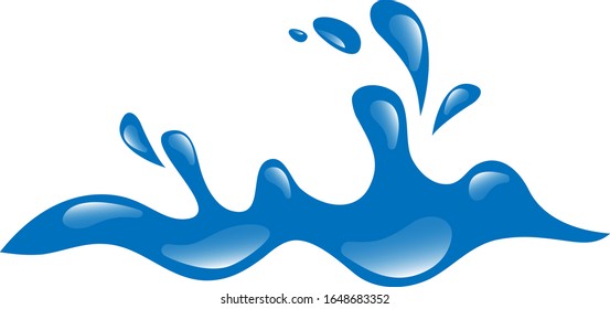 Icono de la ola de agua. Logo de Surf. Vector Aislado En Fondo Blanco. Icono De Ola De Agua Destilada A Mano. Para Logotipo De Agua, Signo, Símbolo, Icono De Surf, Logo De Mar Y Océano. Vector de ondas oceánicas abstractas