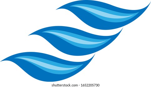 Water Wave Icon. Surf Logo. Vector Isolated On White Background. Hand Drawn Water Wave Icon. For Water Logo, Sign, Symbol, Surfing Icon, Sea And Ocean Logo. Abstract Ocean Waves Vector