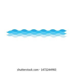 Water wave icon vector abstract logo illustration