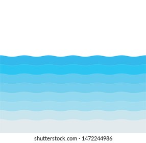 Water wave icon vector abstract logo illustration