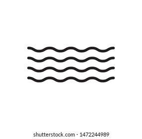 Water wave icon vector abstract logo illustration