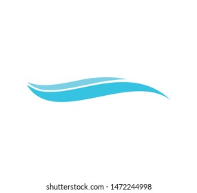 Water wave icon vector abstract logo illustration