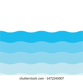 Water wave icon vector abstract logo illustration