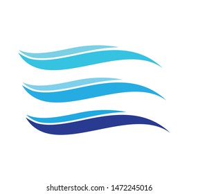 Water wave icon vector abstract logo illustration