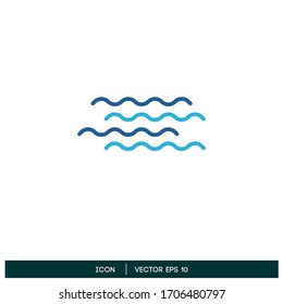 Water Wave Icon Vector Design Element 