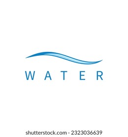 plantilla de diseño de elemento vectorial de icono de onda de agua