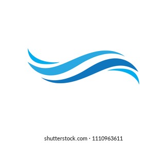 Water wave icon vector illustration design logo template