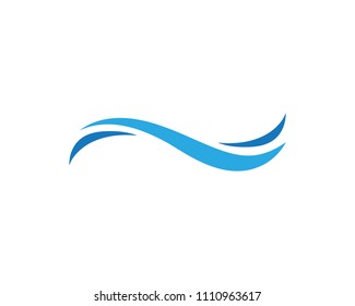 Water wave icon vector illustration design logo template
