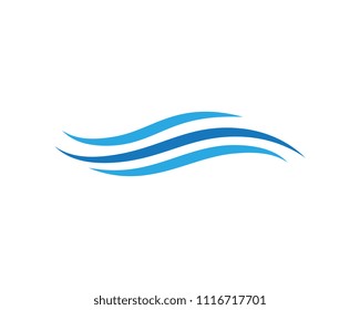 Water wave icon vector illustration design logo