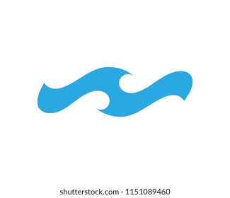 Water wave icon vector illustration design logo template