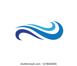 Water wave icon vector illustration design logo