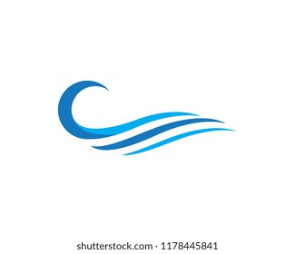 Water wave icon vector illustration design logo