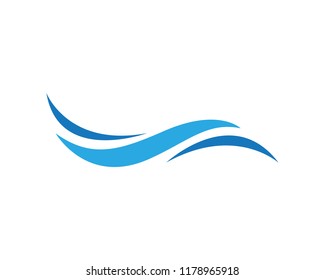 Water wave icon vector illustration design logo