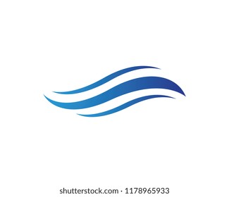 Water wave icon vector illustration design logo