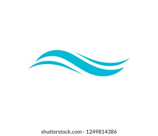 Water wave icon vector illustration design logo