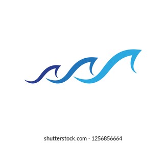 Water wave icon vector illustration design logo