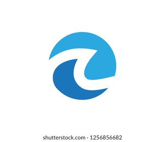 Water wave icon vector illustration design logo