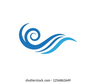 Water wave icon vector illustration design logo