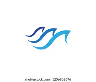 Water wave icon vector illustration design logo