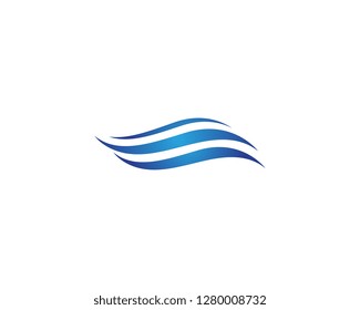 Water wave icon vector illustration design logo