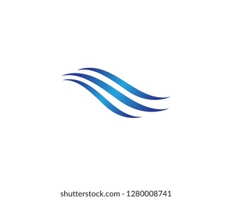 Water wave icon vector illustration design logo