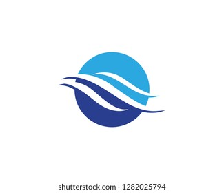 Water wave icon vector illustration design logo